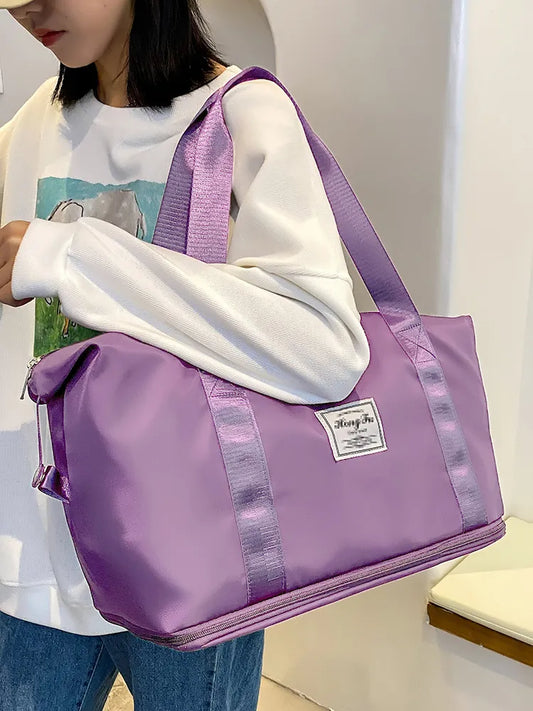 UNIXINU Carry On Travel Duffle Bag Nylon Waterproof Sports Gym Tote Bags for Women Large Capacity Storage Luggage Handbag - shabanii